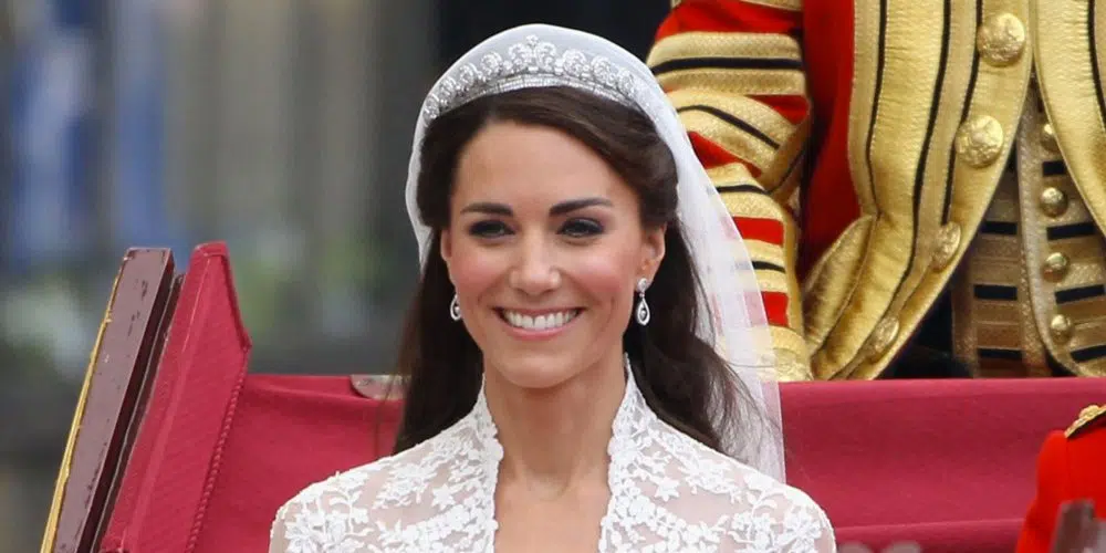 Kate Middleton paré de bijou le jour de son mariage
