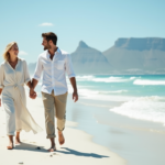 Jeune couple en bord de mer à Cape Town
