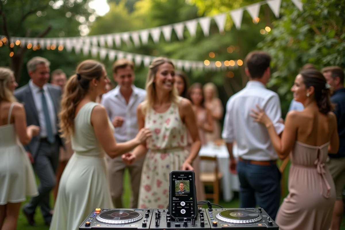 Groupe d invités dansant lors d