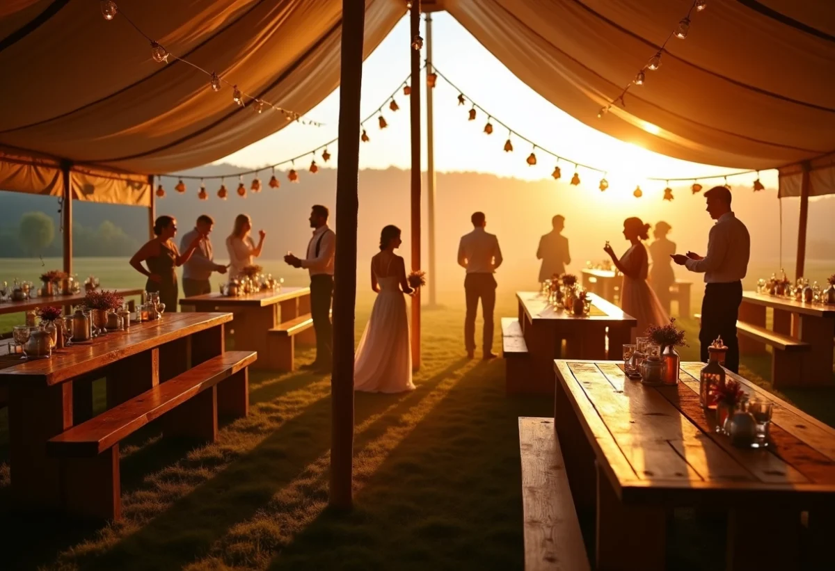 ambiance mariage tente